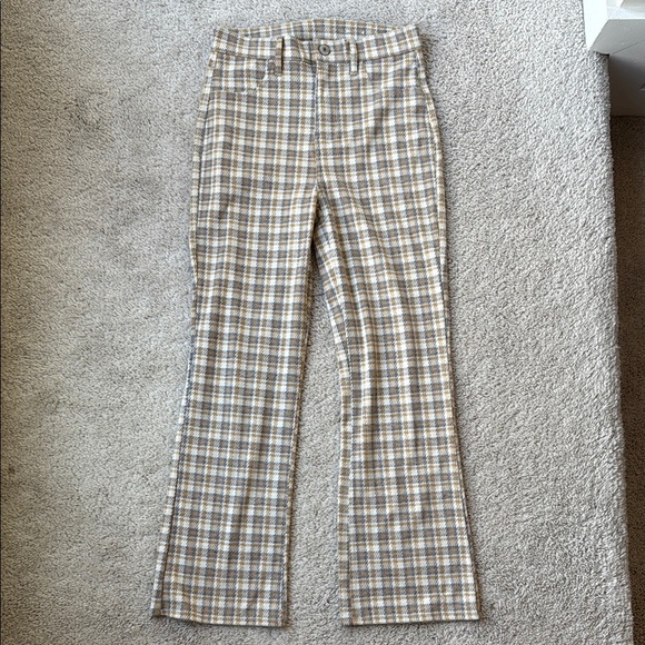 American Eagle Plaid Straight Leg Pants | Size 0 Short - Picture 1 of 6